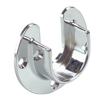 KNAPE & VOGT 2-1/4 in. L X 1-5/16 in. D Polished Chrome Steel Closet Rod Flange 766 CHR